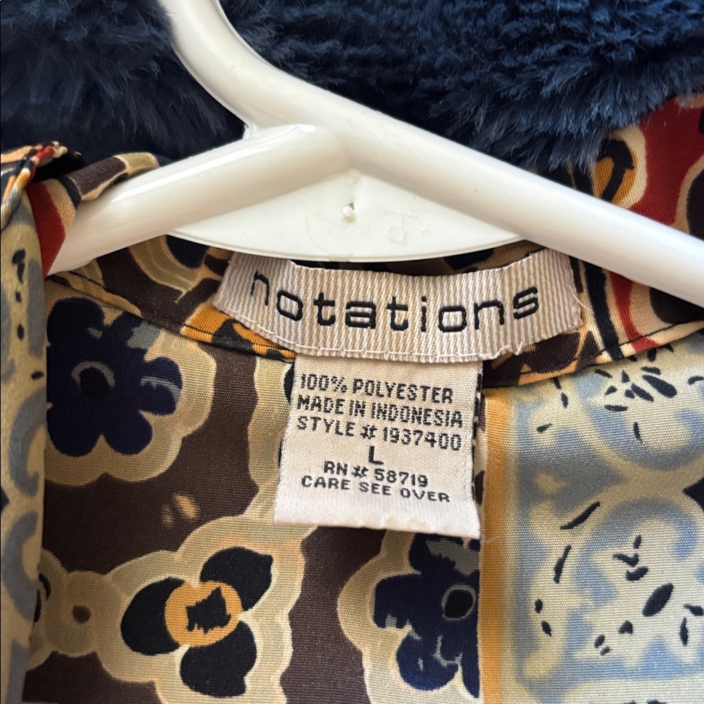 Notations Men's Geometric Pattern Shirt - Multicolor - Picture 2 of 2